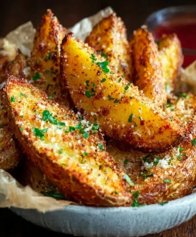 Baked Garlic Parmesan Potato Wedges