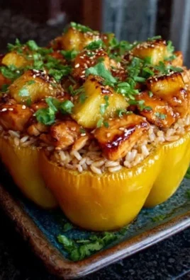 Teriyaki Pineapple Chicken and Rice Stuffed Peppers: A Sweet and Savory Meal