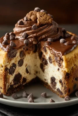 Chocolate Chip Cookie Bottomed Cheesecake