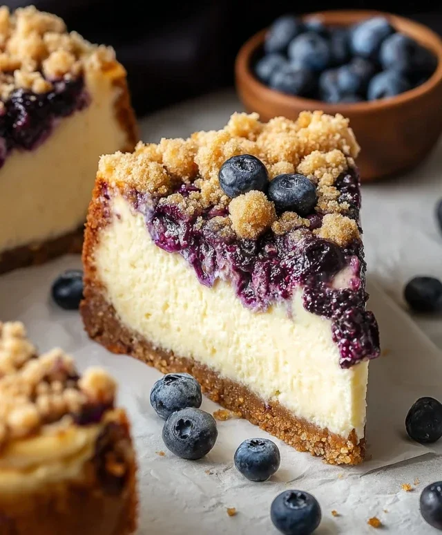 Blueberry Crum extract extractble Cheesecake