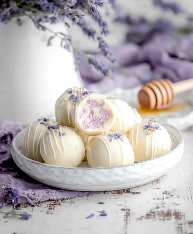 Honey Lavender White Chocolate Truffles
