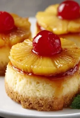 Mini Pineapple Upside-Down Cheesecakes