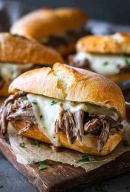 Crockpot French Dip Sandwiches