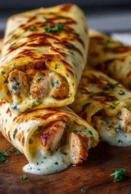 Low Carb Cheesy Garlic Chicken Wraps