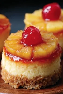 Mini Pineapple Upside-Down Cheesecakes