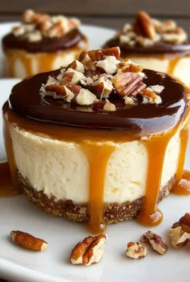 No Bake Turtle Mini Cheesecakes