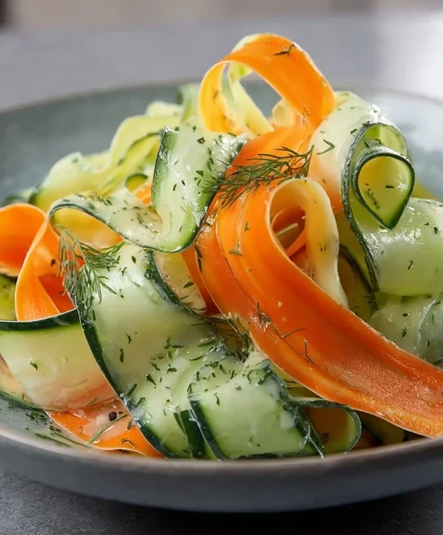 Carrot and Cucumber Ribbon Salad