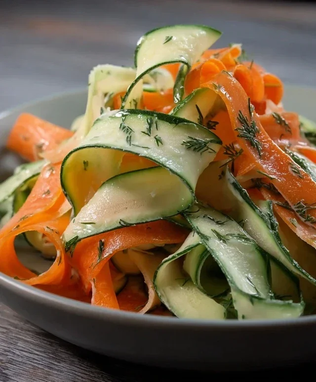 Carrot and Cucumber Ribbon Salad