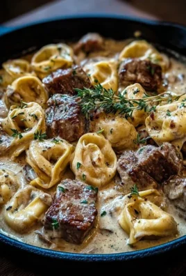 Cracked Garlic Steak Tortellini in Creamhouse Sauce Bliss