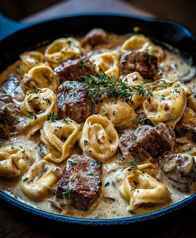 Cracked Garlic Steak Tortellini in Creamhouse Sauce Bliss