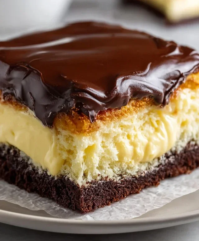 Boston Cream Poke Cake