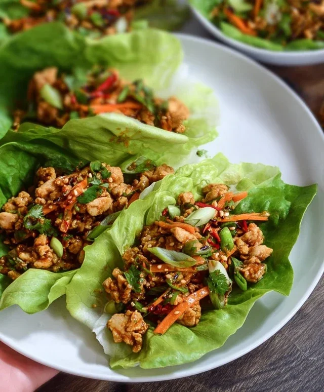 Thai Chicken Lettuce Wraps