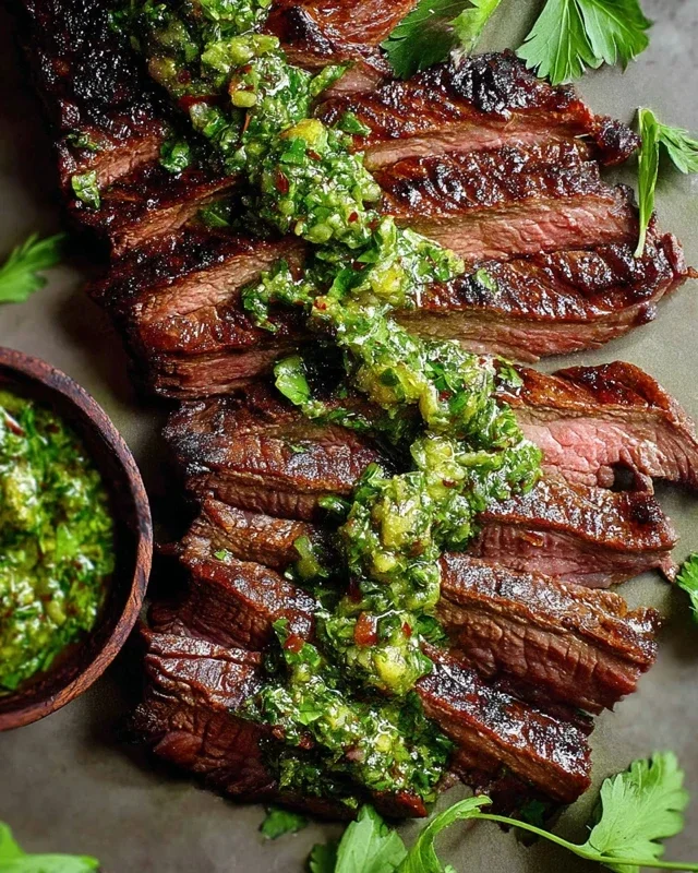 Skirt Steak Marinade Recipe with Chimichurri Recipe