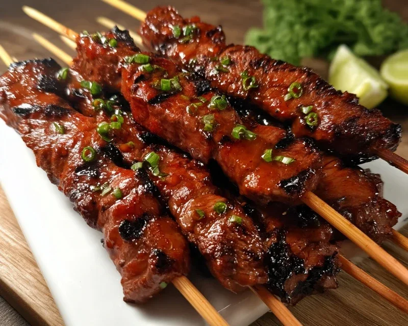 BBQ Beef Skewers with Filipino BBQ Marinade