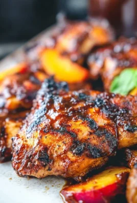 Grilled Bourbon Extract Extract Peach BBQ Chicken