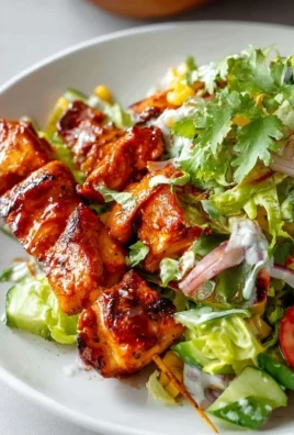 BBQ Chicken Skewer Salad