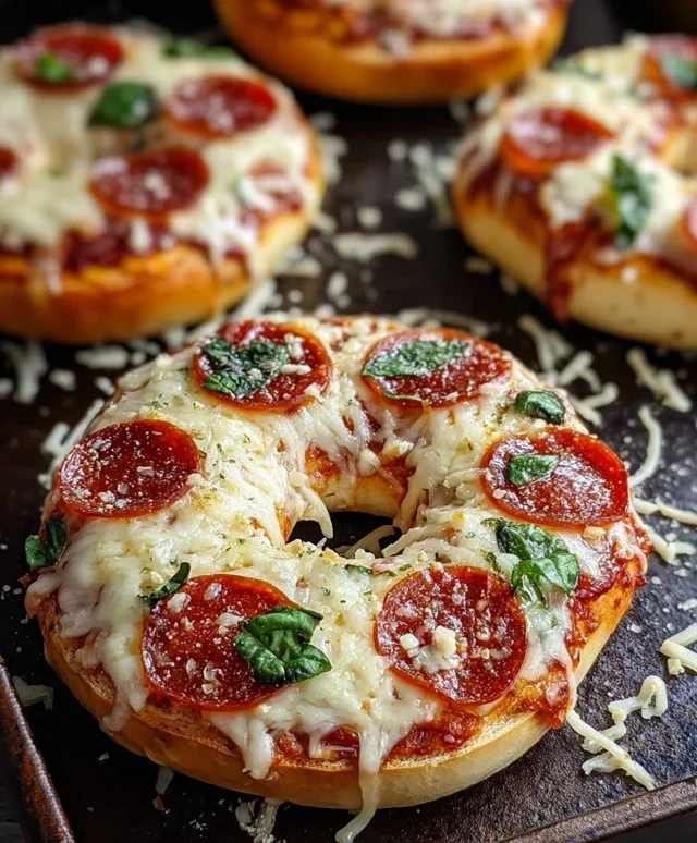 Giant Pizza Bagels