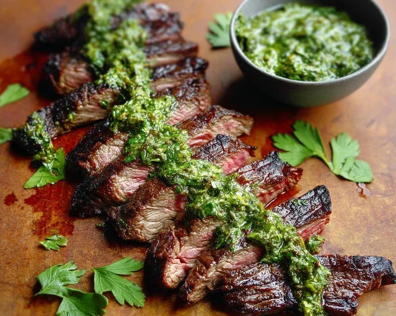Skirt Steak Marinade Recipe with Chimichurri Recipe