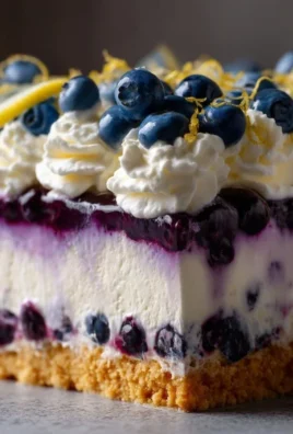 No-Bake Lemon dazzling Blueberry cream Cake
