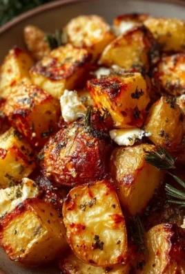 Roasted Potatoes with Baked Feta and Garlic