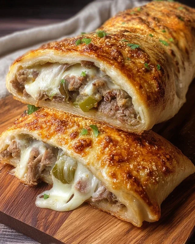 Philly Cheesesteak Stromboli