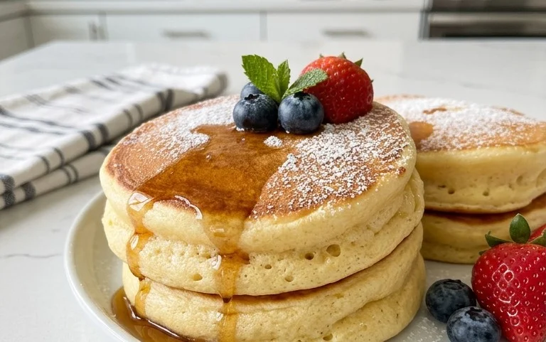 Fluffy Japanese Soufflé Pancakes