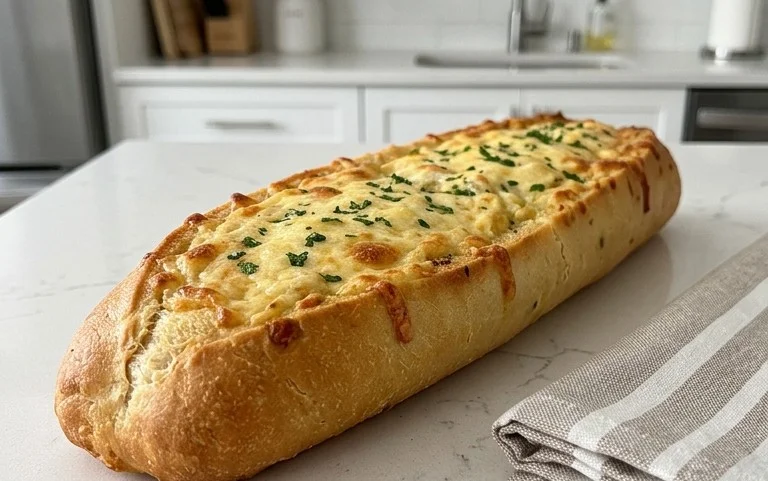 BEST CHEESY GARLIC BREAD RECIPE