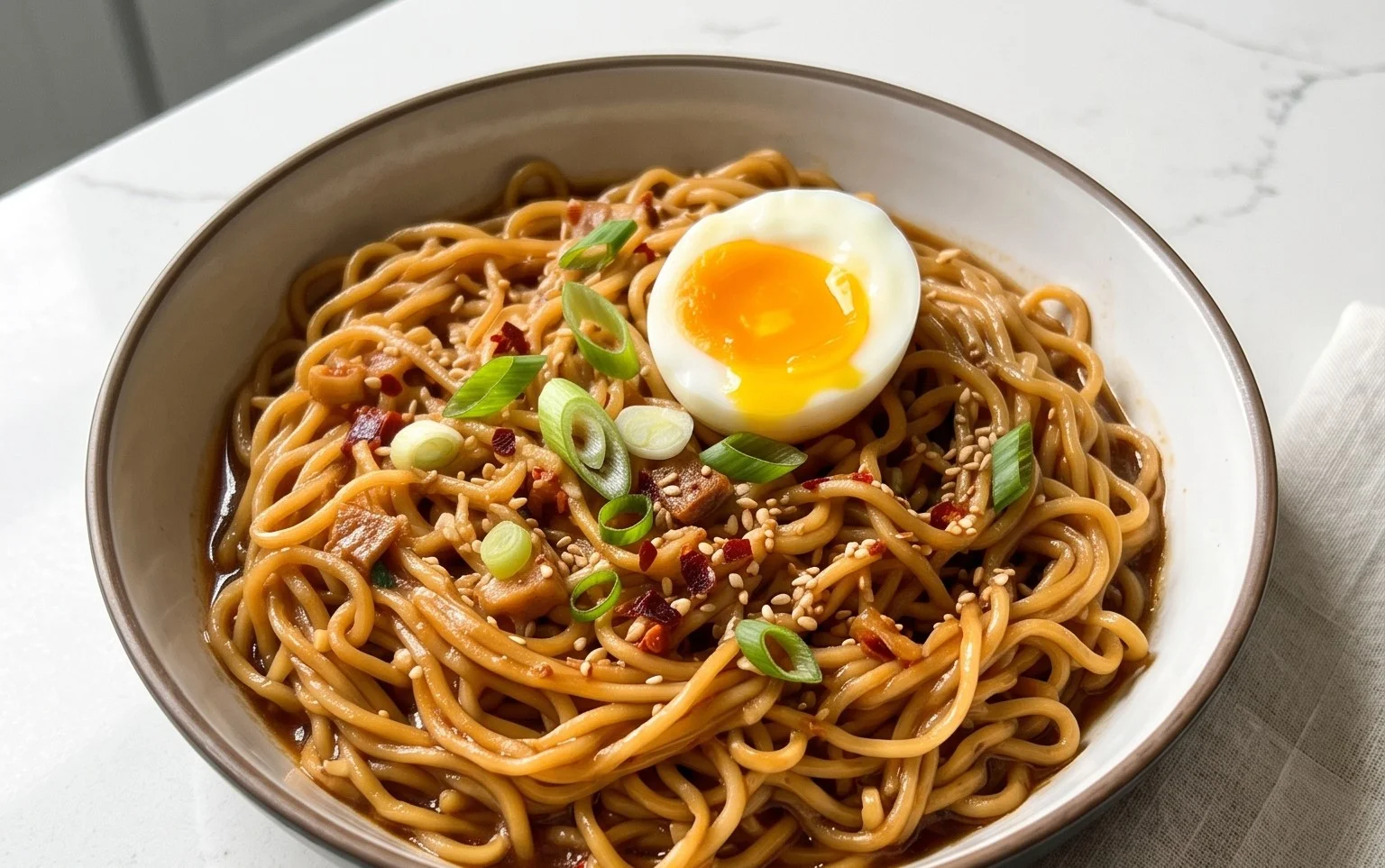 Easy Saucy Ramen Noodles