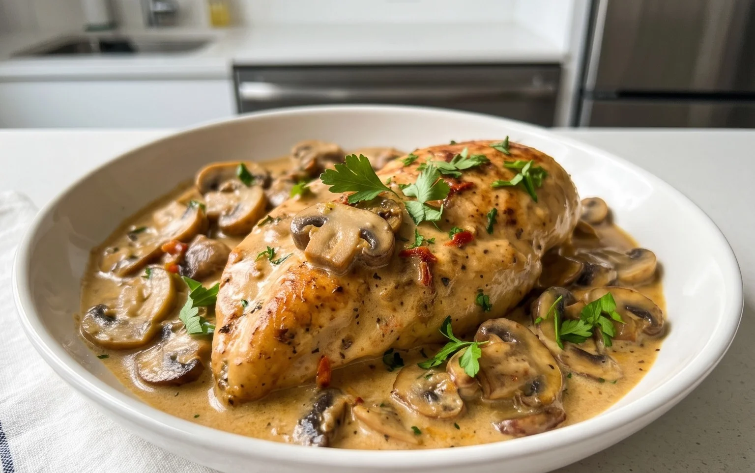 Creamy Mushroom Chicken Recipe