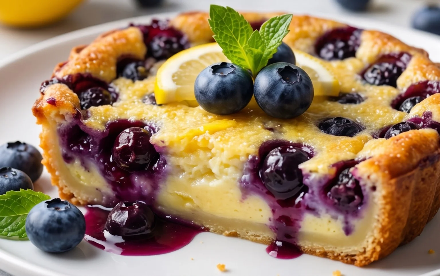 Lemon Blueberry Clafoutis