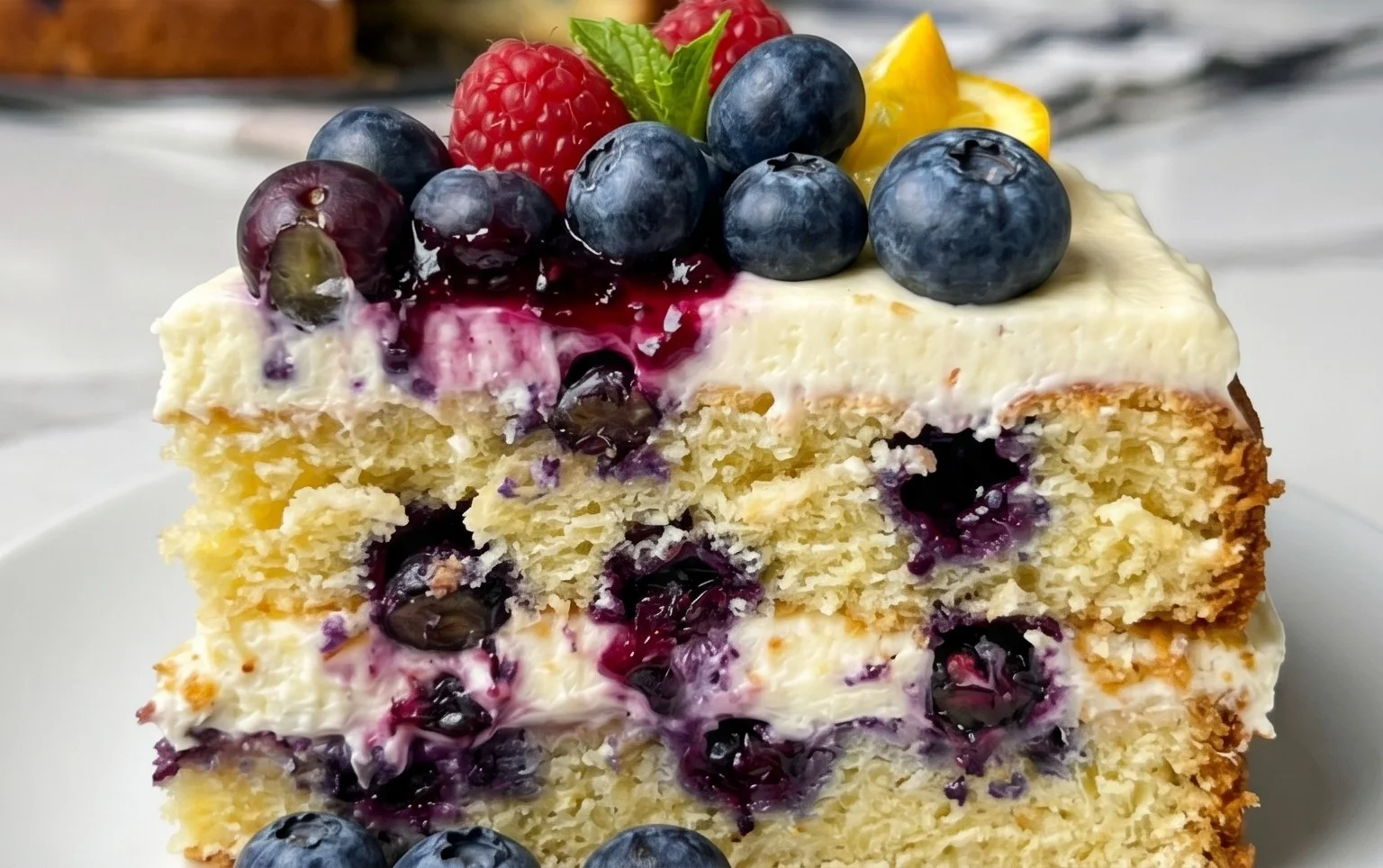 Nova Scotia Blueberry Cream Cake
