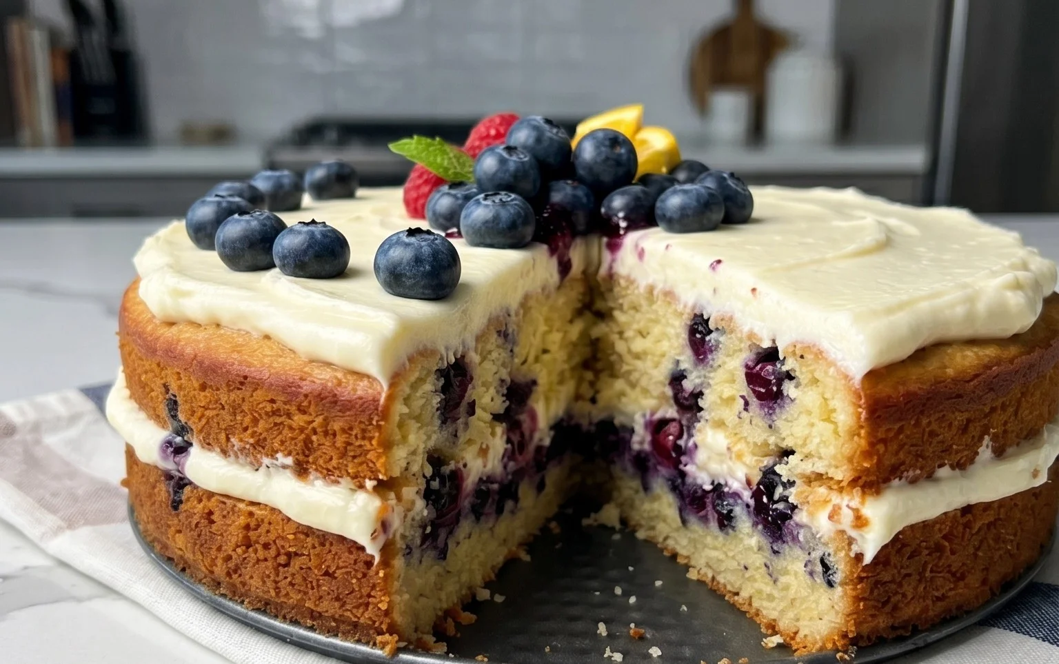 Nova Scotia Blueberry Cream Cake