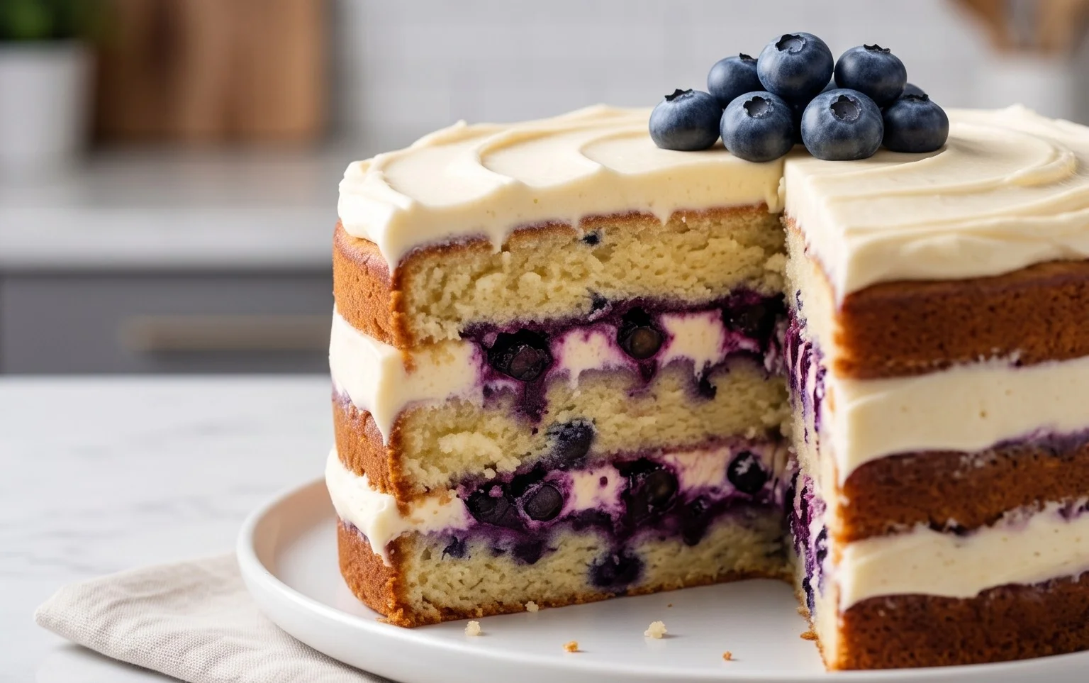 Nova Scotia Blueberry Cream Cake