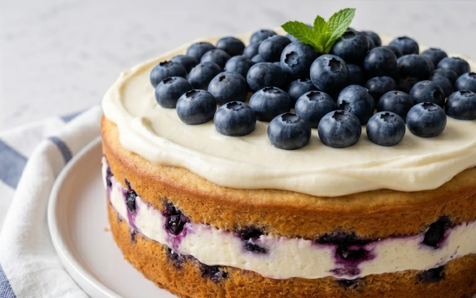 Nova Scotia Blueberry Cream Cake