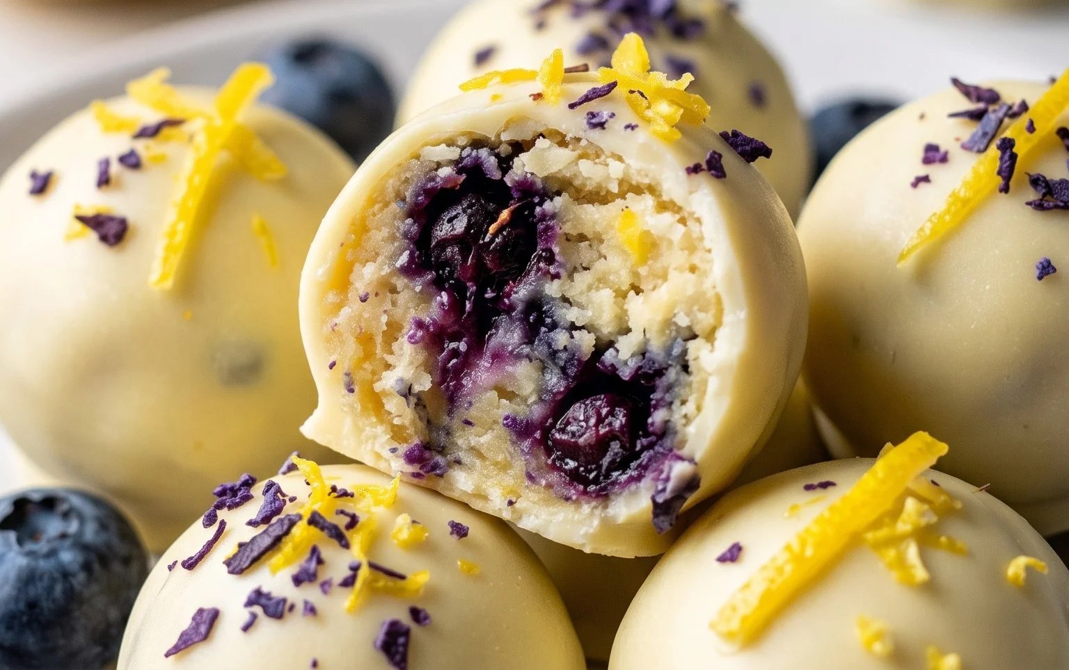 LEMON BLUEBERRY TRUFFLES