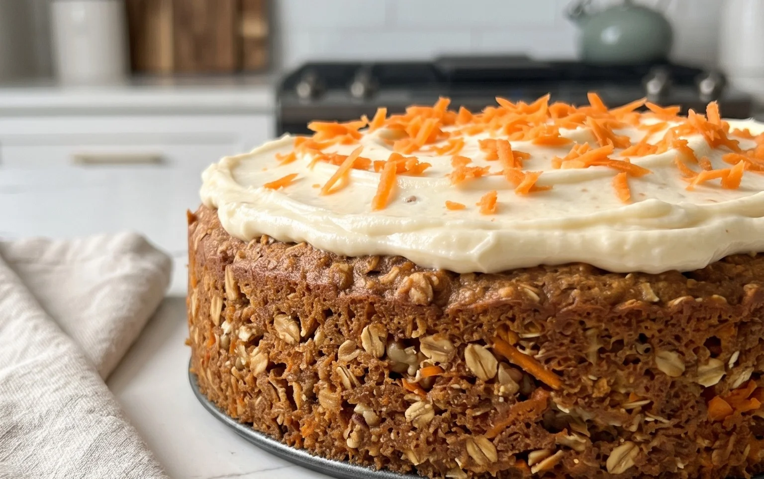 Easy Flourless Oatmeal Carrot Cake