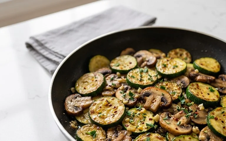 Skillet Zucchini and Mushrooms