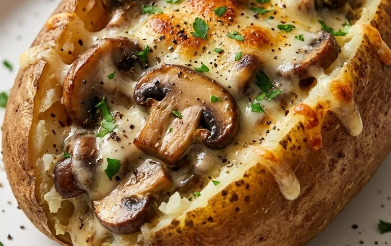 The Ultimate Stuffed Baked Potatoes with Mushrooms