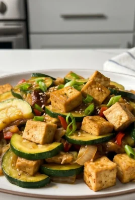 Zucchini Stir Fry With Tofu (Vegan)