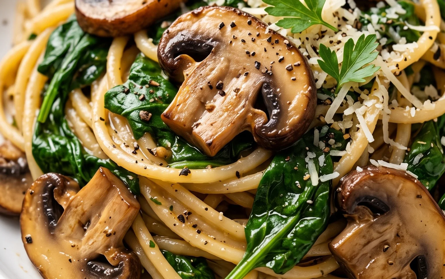 Spinach Mushroom Pasta