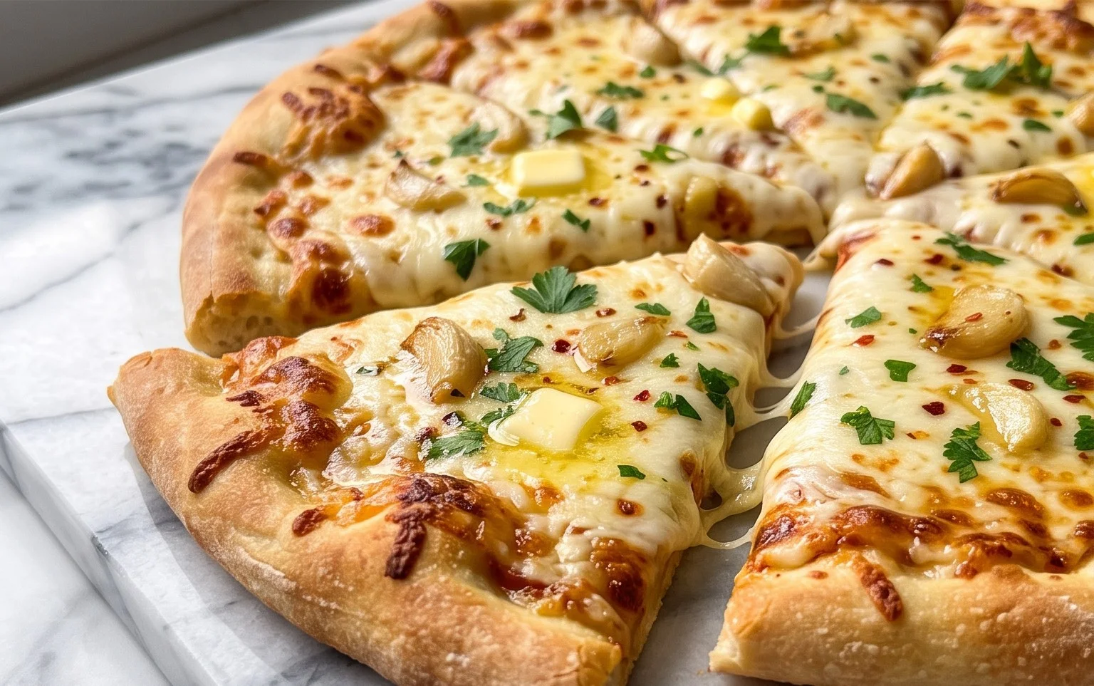 Buttery Garlic Pizza