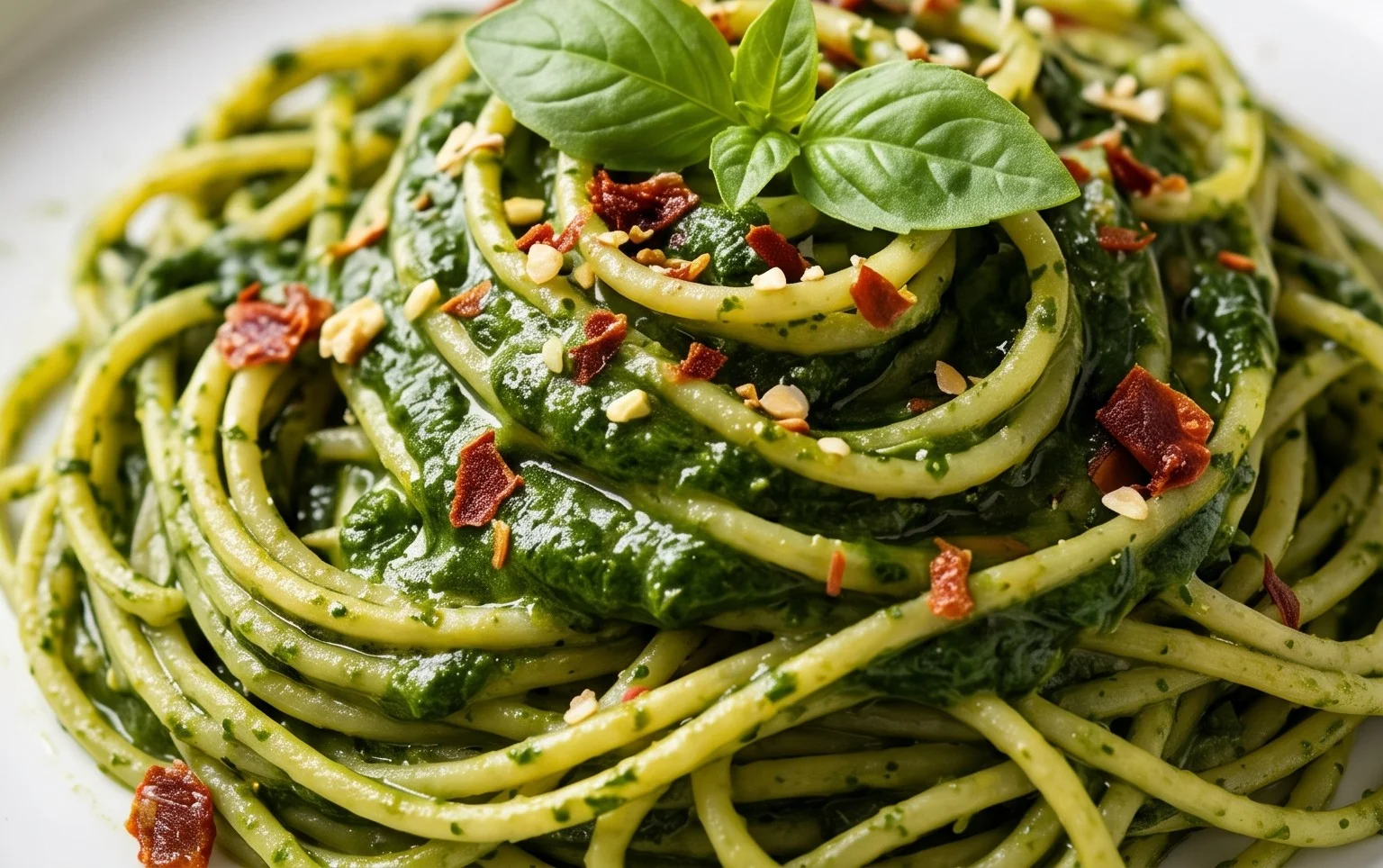 Pasta with Spinach Sauce