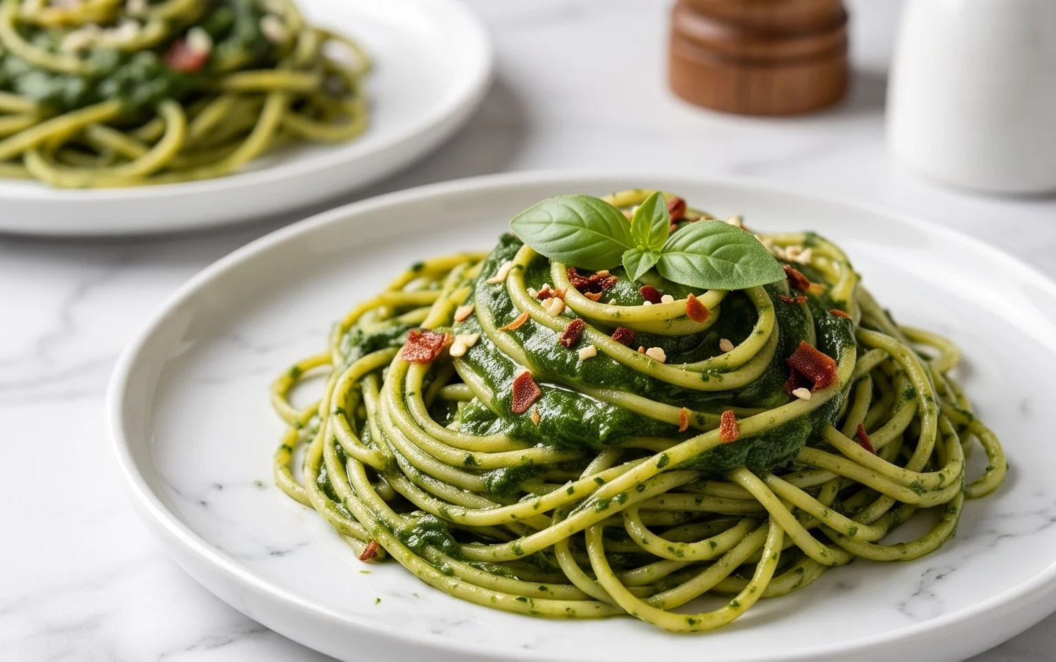 Pasta with Spinach Sauce