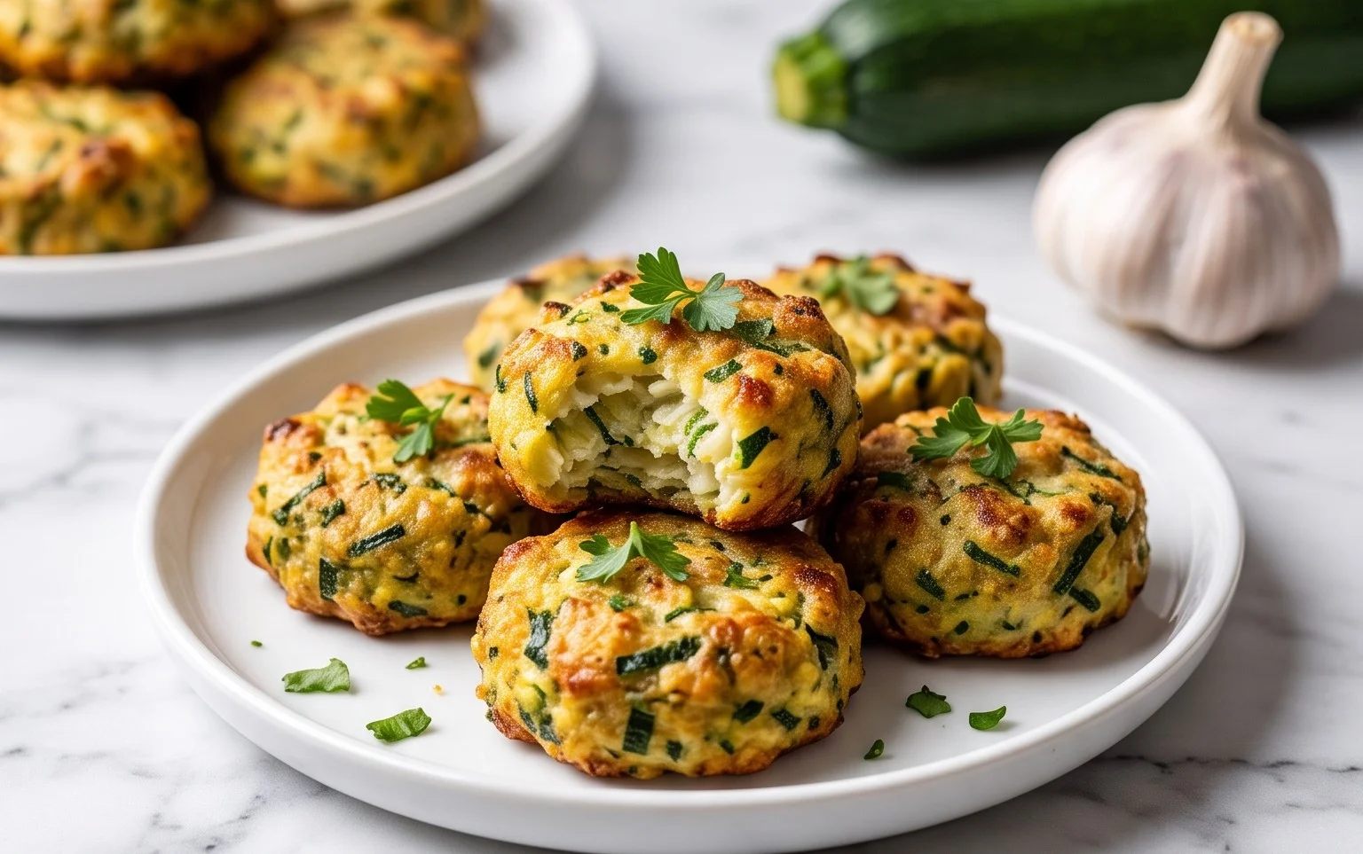 Zucchini Garlic Bites