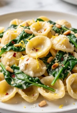 Lemon ricotta pasta & spinach