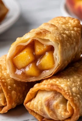 Peach Cobbler Egg Rolls