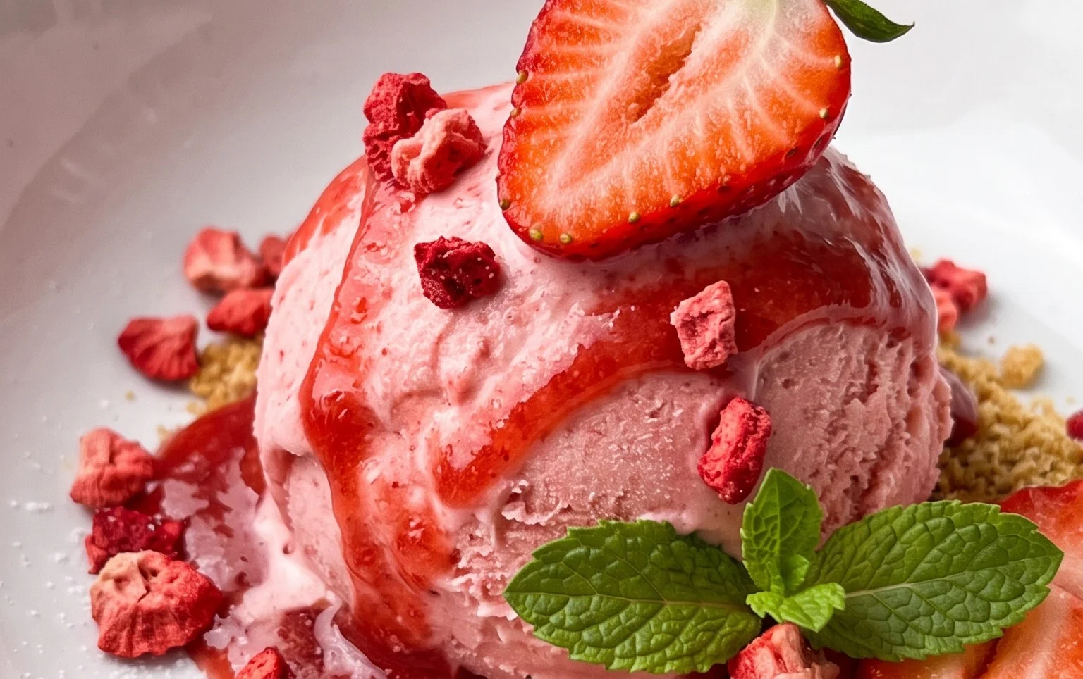 Homemade Strawberry Ice Cream