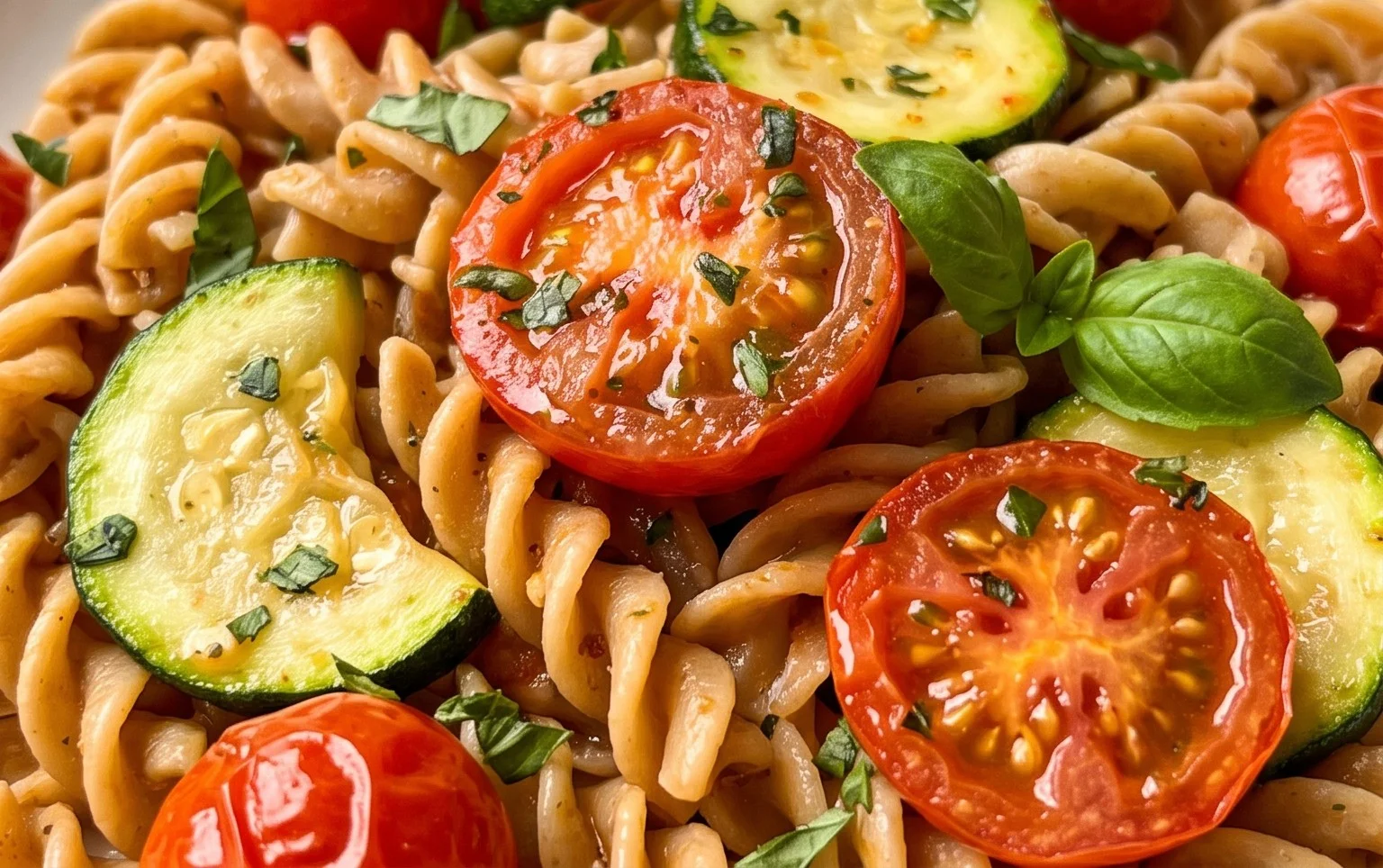 Healthy Tomato Zucchini Pasta