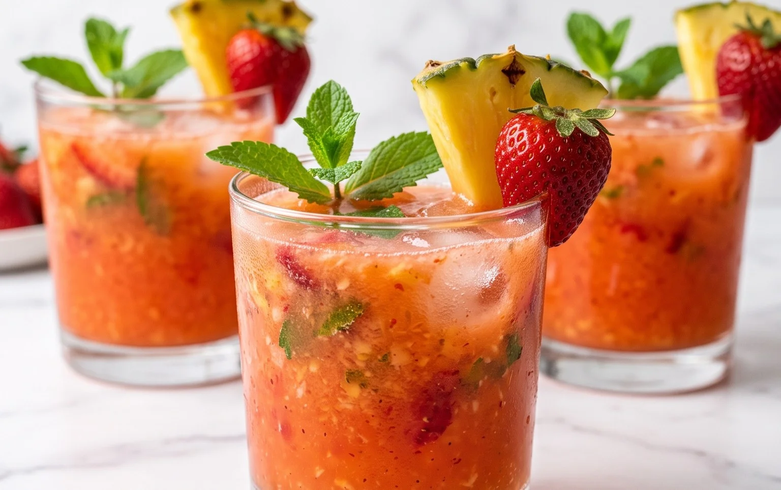 Pineapple Strawberry Agua Fresca