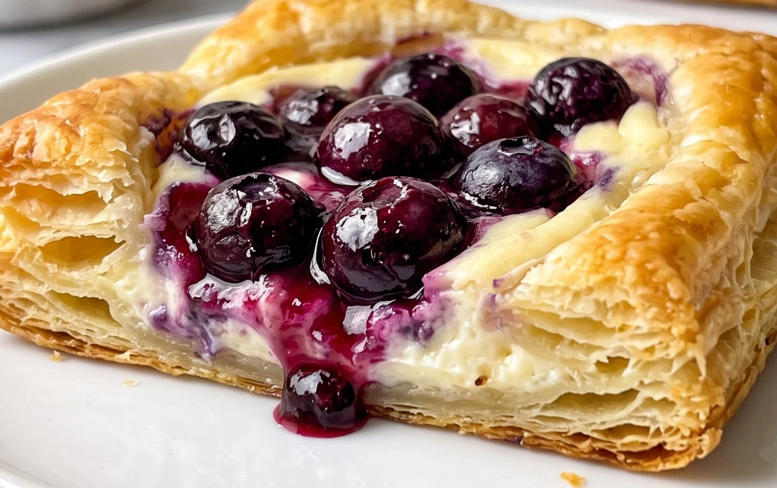 Blueberry Cream Cheese Puff Pastry